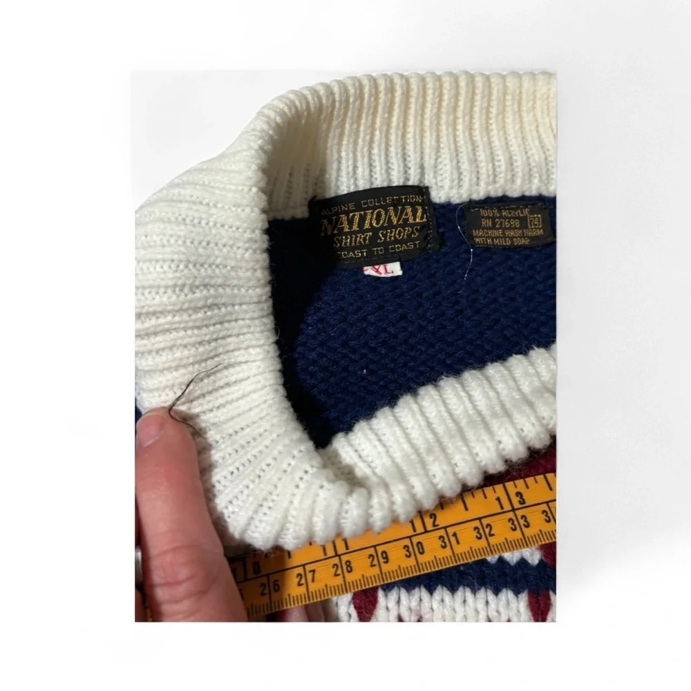 Vintage Alpine Mens Fair Isle Après Ski Size XL Sweater Classic Preppy Grandpa